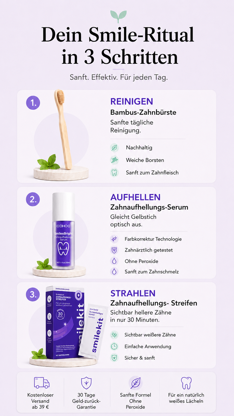 Dein Smile-Ritual in 3 Schritten