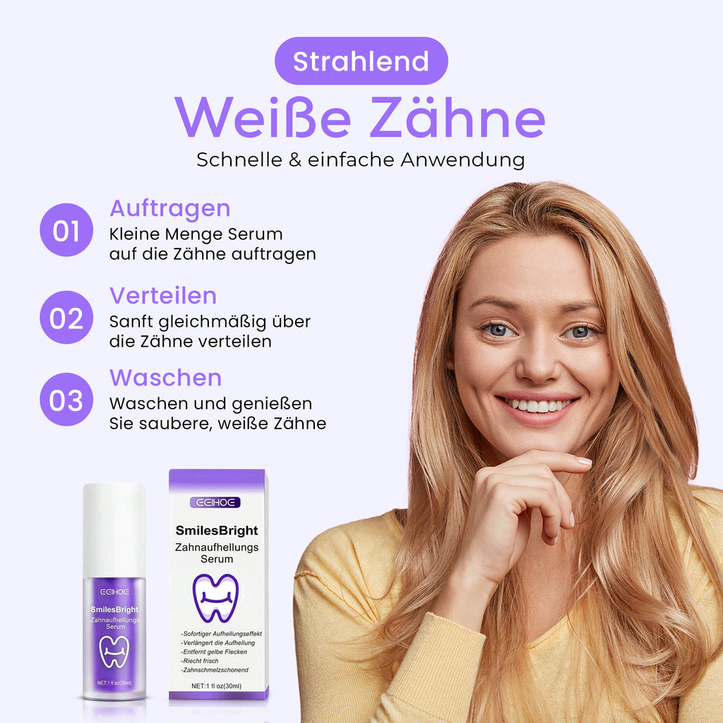 Zahnaufhellungs Serum - Für sichtbar weißere Zähne
