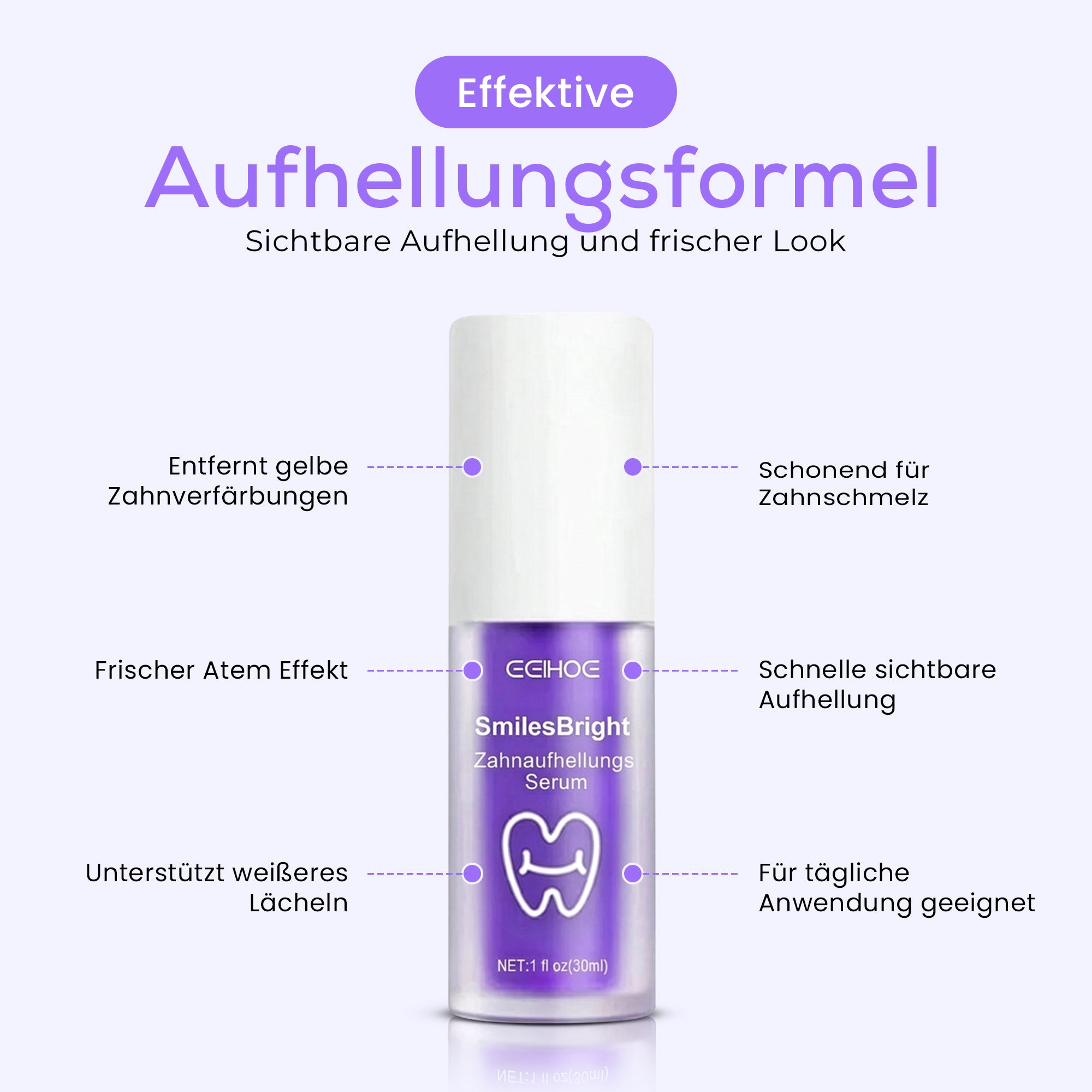 Zahnaufhellungs Serum - Für sichtbar weißere Zähne